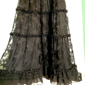 Black Lace Maxi Skirt